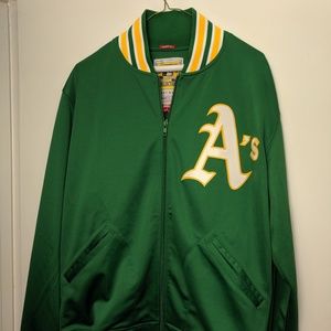 New XL Mitchell & Ness Oakland A's 1991 BP Jacket